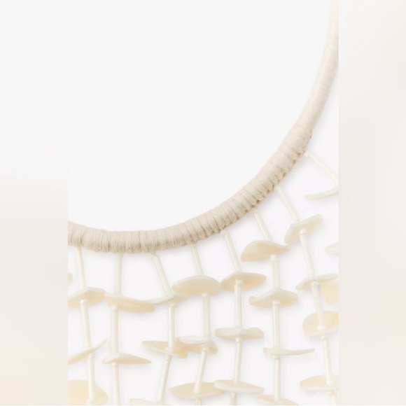 Zara Shell Cord Waterfall Necklace w Beads NIB NWT - Picture 5 of 13